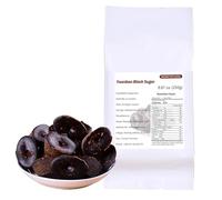 Black sugar 8.81oz Cubes Chinese Traditional Yuanbao black sugar- Handmade Pure Raw Sugarcane Dark Black Sugars 元宝黑糖(原味)250g
