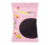 Black Sugar Strands Sprinkles 55g Sachet - Natural Edible Black Vermicelli Sprinkles - Perfect for Baking, Cupcake and Cake Decorations, Ice Cream, Desserts and Icing Decoration Toppers