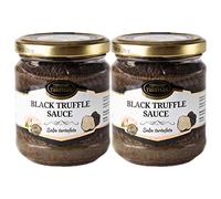 Black Summer Truffle Tuber aestivum Gourmet Food Sauce Pasta with Black Olives and Parsley, Ideal for Meat, Grilled Bread, omelets, Pasta, Risotto, Sushi (170g) (2 Jars x 170gr)