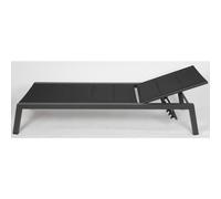 Black Sun Lounger Garden Balcony Beach Chair Summer Winter Garden Relaxation