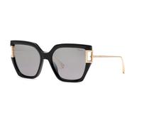 Black Super Black/Smoke/DEG Silver Mirror / 55