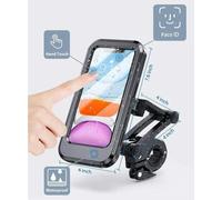 (black, support) Waterproof Motorcycle Bike Mobile Phone Holder Support Universal Bicycle GPS 360 Swivel Adjustable Motorcycle Cellphone Holder
