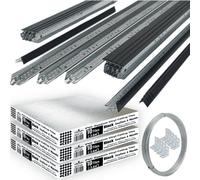 Black Suspended Ceiling Grid Kit - 10M² Black Metal Frame System 600mm X 600mm With Wipeable Tiles Ceiling Expert Ltd