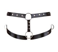 black Svenjoyment Wet Look Cock Ring Harness