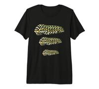 Black Swallowtail Caterpillar Study Papilio Polyxenes Larva Premium T-Shirt