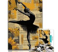 Black Swan Ballet 1000 Piece Jigsaw Puzzle for Adults Teens,Educational Games Home Decoration Deal As Gifts for The Whole Family 38x26cm