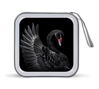 Black Swan CD Case Portable DVD Storage Small CD Holder Organizer for Home Travel