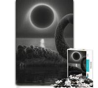 Black Swan Eclipse Adult Jigsaw 1000pcs (70x50cm) | Quiet hobby for adults on calm nights for patient puzzling.