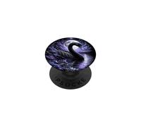 Black Swan in Moonlight Art Design PopSockets Adhesive PopGrip