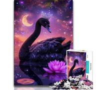 Black Swan Jigsaw Puzzles for Adults 1000,Staycation Kill Time Every Piece Is Unique - Challenging Family Fun Game (38x26cm)