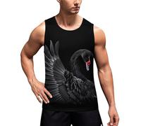 Black Swan Men's Workout Tank Top Sleeveless T-Shirt Muscle Shirts Summer Tee Top S