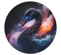 Black Swan Nebula Puzzle 1000 Pieces Jigsaw Round Paper Puzzles Family Bonding Activity, Home Decor Gift, Family Toy Game 1000pcs (67.5x67.5cm)