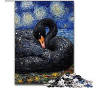 Black Swan Night Sky 1000 Piece Jigsaw Puzzle for Adults Teens, Pattern Assembly Fun at Home Activities, Birthday Present,Travel Gifts (50x75cm)