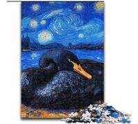 Black Swan Night Sky Puzzles 1000 Pieces for Teenagers, Challenging Game Toys Every Piece Is Unique - Challenging Family Fun Game (26x38cm)