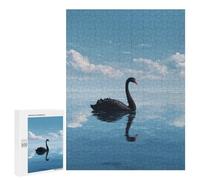Black Swan on Calm Water Puzzle 1000 Teile Schwer Puzzle Spielzeug Lernspiel Impossible Herausforderungsspielzeug Für Erwachsene Kinder 500 PCS