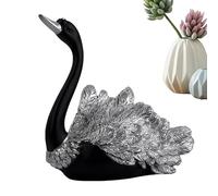 Black Swan Ornament - Decorative Sculpture for Wedding , Elegant Miniature Resin | Animal Table Decoration Accent, Figurine Design, Room Icons Display,