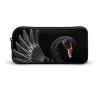 Black Swan Pencil Case Durable Pen Pouch Organizer Portable Stationery Pen Bag Makeup Bag