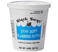 Black Swan PUT1P2 Stay Soft Plumbers Putty, Grey, 14oz x 2 Pack