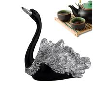 Black Swan Statue - Faint Room, Entrance Area, Wine Cabinet, Desk Decoration, Pair of Swans Ornaments, Swans Figures, Decoration for Wedding, New House, Entrance, Living Room, TV Cabinet