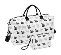 Black Swan Travel Bag Carry on Weekender Overnight Bag Gym Sports Carry with Toiletry Bag for Hiking Waterproof