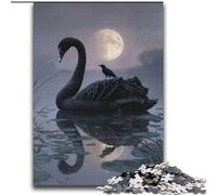 Black Swan Under The Moon 2000 Piece Jigsaw Puzzles for Adults, Family Game Stress Reliever Difficult Challenge Great Gifts And Toys (70x100cm)