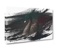 Black Swan V2 Canvas Print | Gallery Wrapped 30mm Frame Wall Art | 30x20 inches | Ready to Hang | Modern Bird Picture | Living Room Bedroom Lounge Office