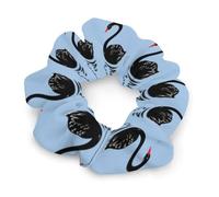 Black Swans Hair Scrunchies for Women Elastic Hair Bands Soft Hair Ties for Styling Gift Christmas Valentine's Day