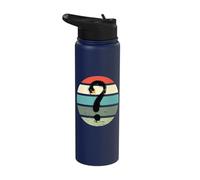 Black Swans Question Marks Mystery Contrast Grunge Symbolic Stainless Steel Insulated Water Bottle