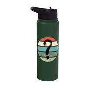 Black Swans Question Marks Mystery Contrast Grunge Symbolic Stainless Steel Insulated Water Bottle