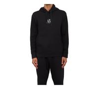 Black Sweatshirt Cotton Polyester Elastane - male - Armani Exchange - Hoodies - Black - M - Sweatshirts & Hoodies M