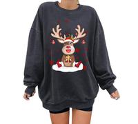 Black Sweatshirt Womens Skull Christmas Jumper Quarter Zip Jumper Women Womens Gilets and Body Warmers UK Womens Fleece Jackets Full Zip Happy Hoodie Puff Sleeve Top Ladies Winter Coat