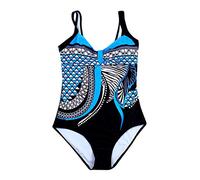 Black Swimsuit Women Tummy Control Christmas Swimsuit High Waisted Bikini Set V Neck Padded Bathing Suits Mesh Swimming Costume Women's Swimming Costumes Deals of The Day