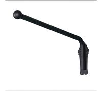 Black Swing Arm Curtain Rod, 70cm/28in Adjustable Window Display Stand for Side Panels & Front Door Curtains, Insulation & Style Enhancer