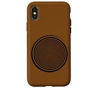 Black Swirl Self Hypnosis Trippy Spiral Graphic Art Portal Case for iPhone X/XS