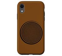 Black Swirl Self Hypnosis Trippy Spiral Graphic Art Portal Case for iPhone XR