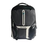 Black Synthetic and Fabric 2-Wheel Cabin - male - Piquadro - Cabin Bags - Black - ONE SIZE - Suitcases ONE SIZE