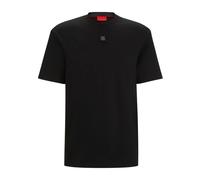 Black T-shirt with metal logo - male - Hugo - T-Shirts - Black - S - Tops S