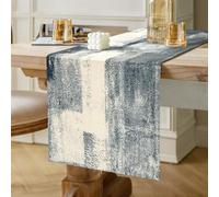Black Table Runner Linen Tablecover Luxury Thicken Grey Kitchen Dining Table Decorative Cloth for Indoor Outdoor Coffee Dresser Scarves Table Party Tablecover 40 cm x 140 cm