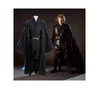 (Black, Tag L=US S) War Star New Revenge Of The Sith Anakin Skywalker Cosplay Set Costume Full