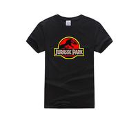 (Black, Tag2XL=US L) Park Mens Jurassic Original Movie Logo Trex Dinosaur Licensed Tshirts Mens