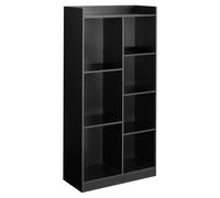 Urbn-Living Urbnliving 128Cm Height Tall Black Wooden 7 Multicolour Cube Bookcase Shelving Display Storage Unit Cabinet Shelves