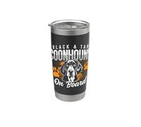 Black & Tan Coonhound On Board Treeing Walker Coonhound Stainless Steel Insulated Tumbler