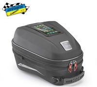 Black Tank Bag Tanlock Expandable 15 L GIVI ST612+ Smartphone Holder