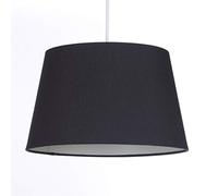 Black Tapered Drum Shade for Ceiling and Table 14 Inch