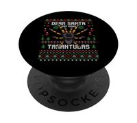 Black Tarantula Spider Christmas Ugly Xmas Sweater PopSockets Adhesive PopGrip