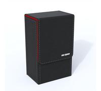 Black Tarot Card Holder with Red Interior; Fold Top Tarot Card Box Case with Magnetic Lid Closure; Fits Standard Tarot Card Deck; Holder Measures Standard Size 5.39 x 3.38 x 2 In (137*86*51mm) (Red)