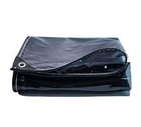 Black Tarp 1.2x1.2m 1.2x1.5m 1.2x2.4m 1.5x1.5m 1.5x2m| 400 g/m² Heavy Duty Waterproof Tarpaulin with Reinforced Grommets for Pet House, Furniture(1.2x1.5m)
