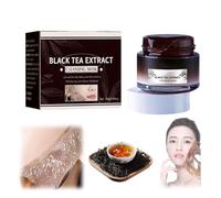 Black Tea Mask, Black Tea Skinning Face Mask, Black Tea Skinning Peel off Mask, Black Tea Firming Overnight Mask, Anti Aging Black Tea Skinning Firming Exfoliating Cream, Shrink Pores (1Pcs)