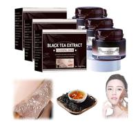 Black Tea Mask, Black Tea Skinning Face Mask, Black Tea Skinning Peel off Mask, Black Tea Firming Overnight Mask, Anti Aging Black Tea Skinning Firming Exfoliating Cream, Shrink Pores (3Pcs)