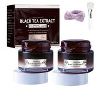 Black Tea Mask Peel Off Face Mask, Pure Glow Black Tea Mask, Best Skin Remove Blackheads Cleaning BlackTea Firming Overnight Masks (2 Pcs)